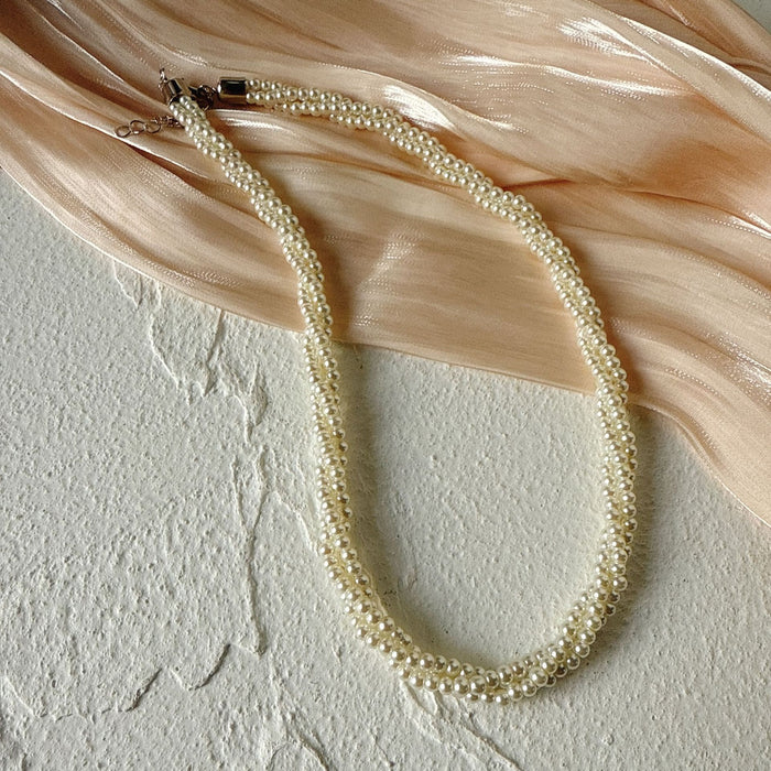 Wholesale Baroque Pearl Necklace for Women Multi-Layered Twist Clavicle Chain, Bestie Necklace