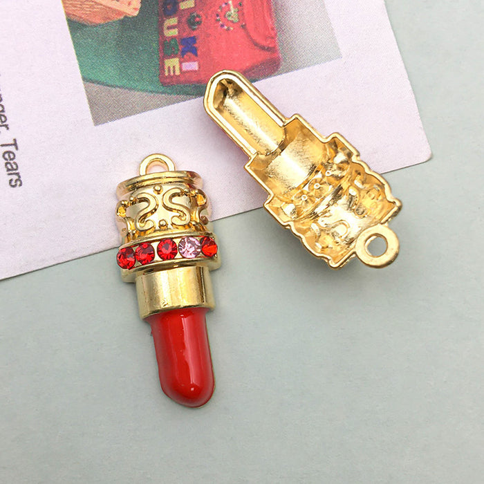 Wholesale DIY Red Oil-Drip Alloy Charms