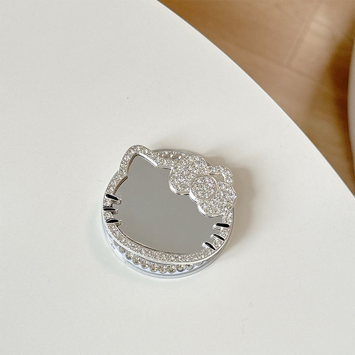 Wholesale Rhinestone Glass Mirror Cat Phone Grips