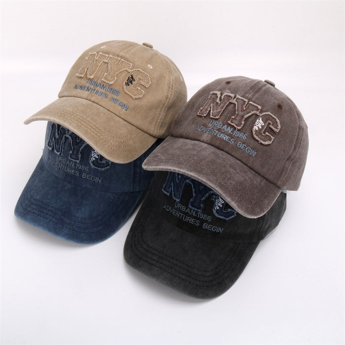 Wholesale Retro baseball cap, men's curved duckbill cap, letter sunshade and sun protection hat