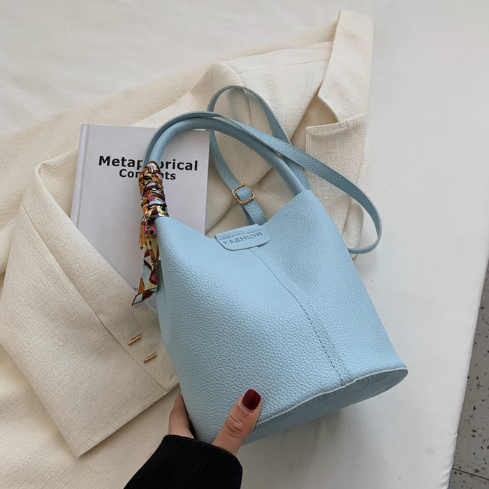 Wholesale Large capacity fashionable shoulder bag with a niche texture, crossbody bucket bag