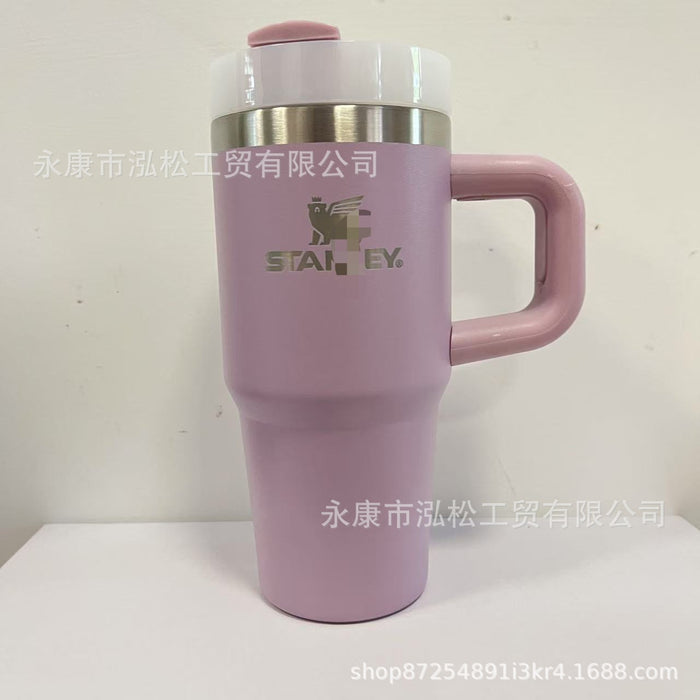 Wholesale stainless steel vacuum beer mug with handle for car children' s car handle cup