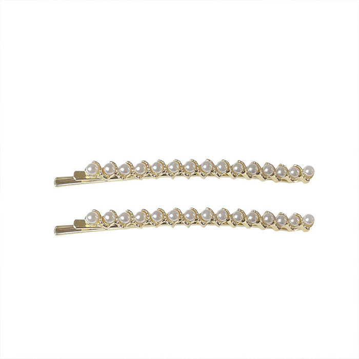 Wholesale  Small Pearl Hairpin Women's Fragmented Hair Bangs Clip One-character Clip Hairpin Clip Headdress Clip