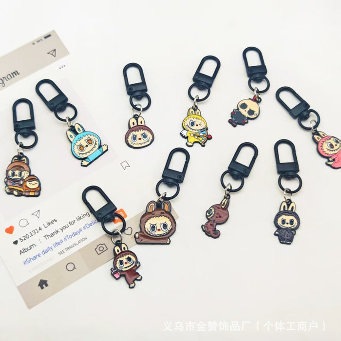 Wholesale Cartoon Doll Pendant Keychain Metal Fashion Doll Couple Bag Ornament Gift