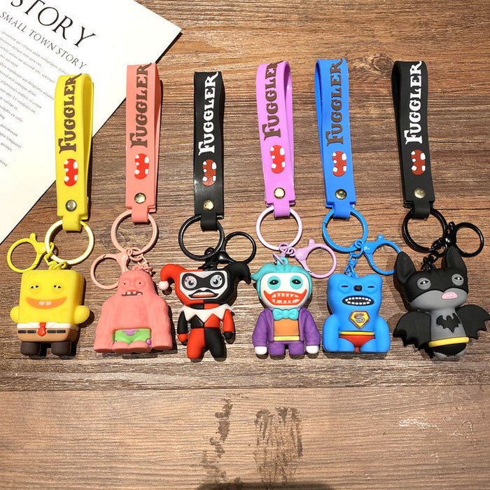 Wholesale Funny cute tooth monster cartoon keychain tooth monster pendant
