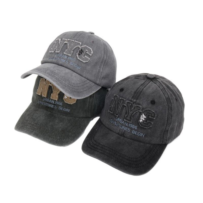 Wholesale Retro baseball cap, men's curved duckbill cap, letter sunshade and sun protection hat