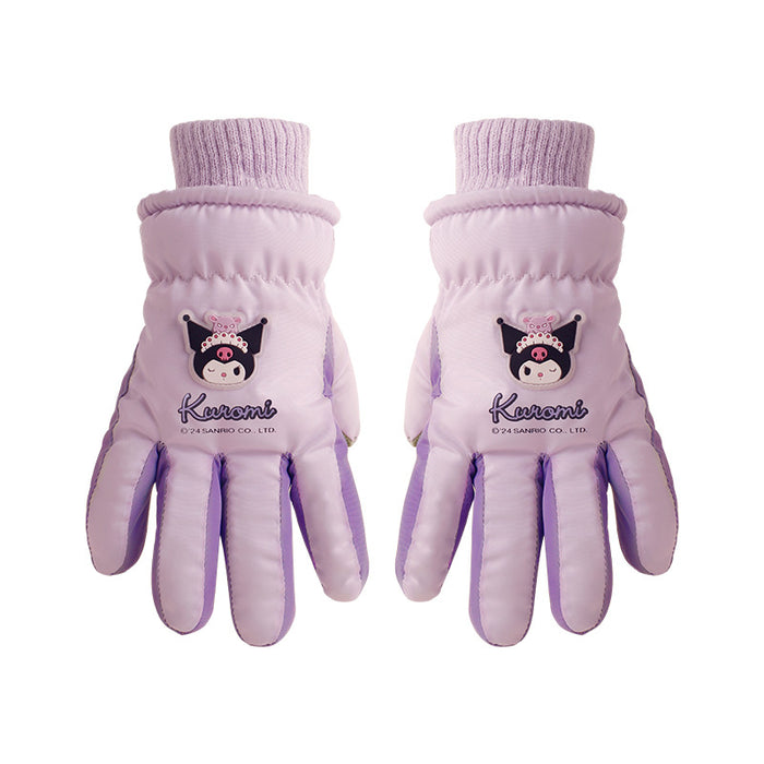 Wholesale Children's Ski Gloves Winter Baby Cute Warm Plus Velvet Thickened Boys and Girls Playing Snow Waterproof JDC-GS-Zaix001