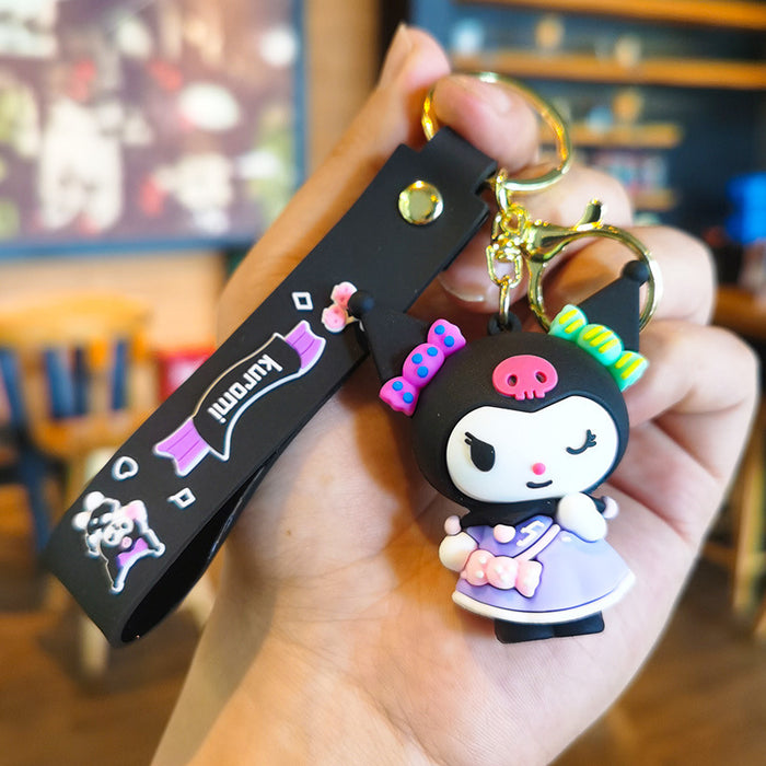 Wholesale Cartoon Silicone Doll Keychain JDC-KC-Tingm298