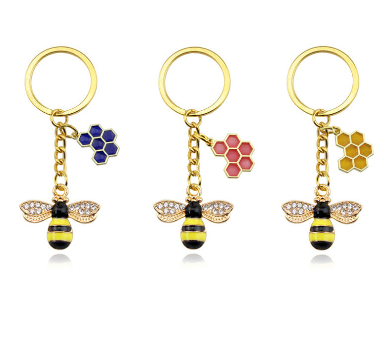 Wholesale Insect Enamel Bee Keychain JDC-KC-HaoH012