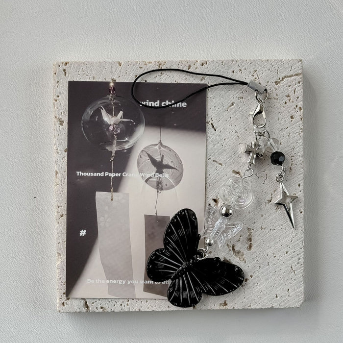 Wholesale Black Butterfly Jewelry Hanger, Mobile Phone Hanger, Personalized Cross Bag Hanger, Keychain