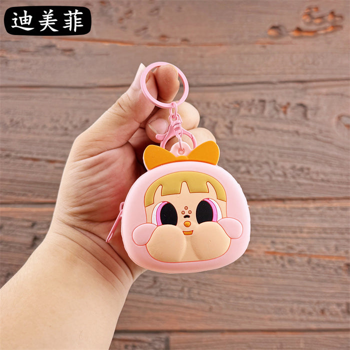 Wholesale Cute Coin Purse Keychain Cartoon Doll Keychain Couple Student Bag Claw Machine Small Pendant