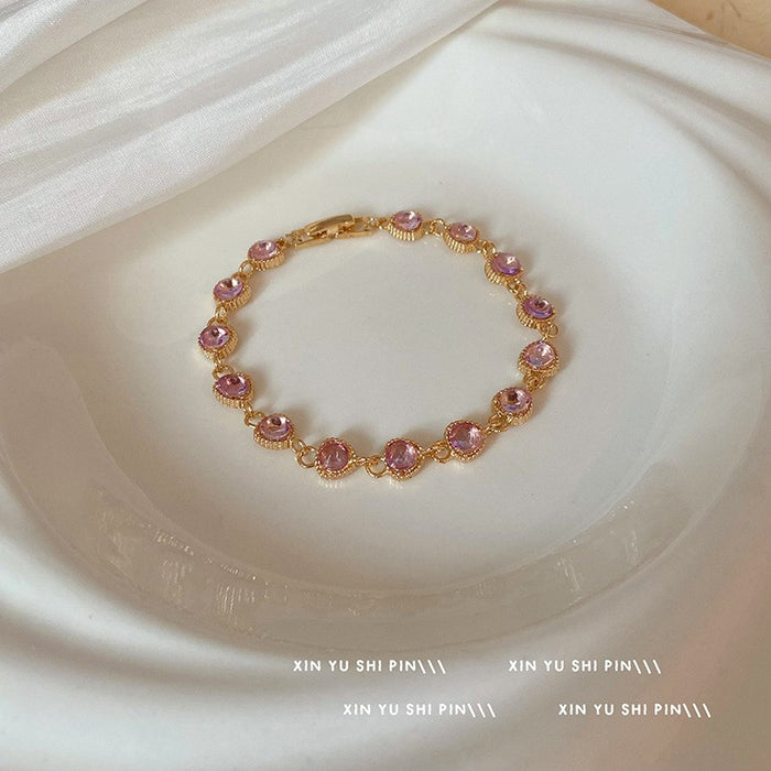 Wholesale Purple bracelet with multiple layers of layering, colorful, sweet, exquisite and versatile accessories