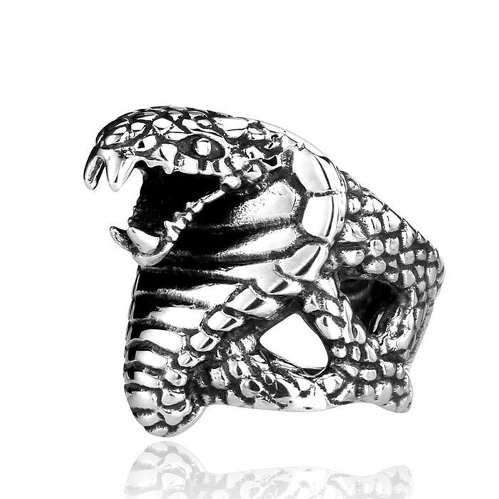 Wholesale Titanium Steel Men's Cobra Ring JDC-RS-CFL002