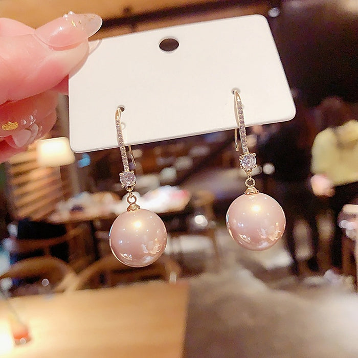 Wholesale ear hook purple earrings