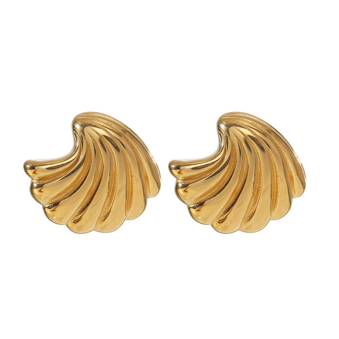 Wholesale Non fading titanium steel earrings with simple and cool style, stainless steel texture earrings