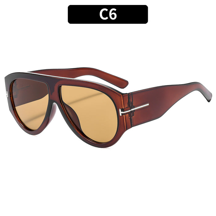 Wholesale Large Frame T-shaped Sun Protection Sunglasses