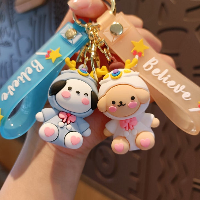 Wholesale Cute 3D Doll Silicone Keychain JDC-KC-MingT131