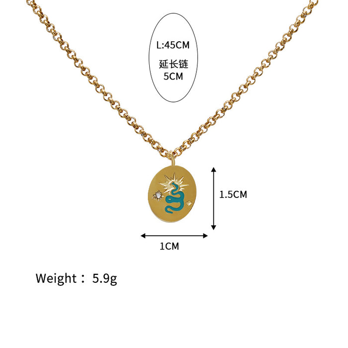 Wholesale Painted pendant necklace vacuum electroplating