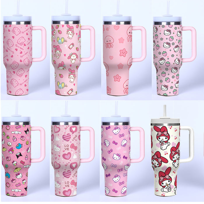 Wholesale Pink 40oz Water Cup Stainless Steel Thermal Insulation Car ice bullies cup