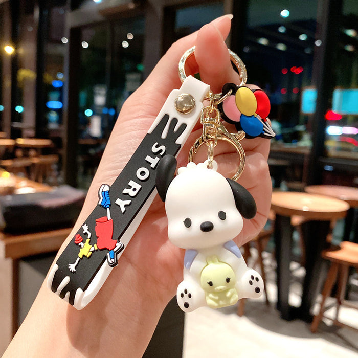 Wholesale Cartoon Silicone Doll Keychain JDC-KC-MingT043