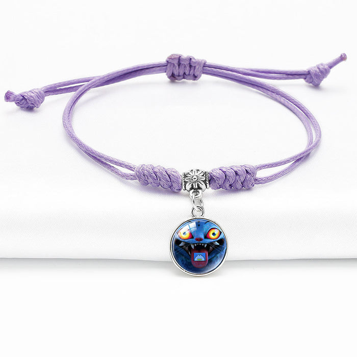 Wholesale KPOP Cartoon Pendant Multi-Color Adjustable Braided Bracelet