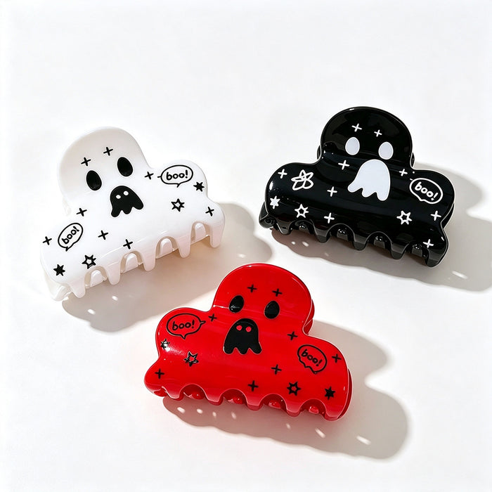Wholesale  Cartoon Ghost Acrylic Hair Claw Clip Trendy Party Hair Accessory Cute Gift For Girls