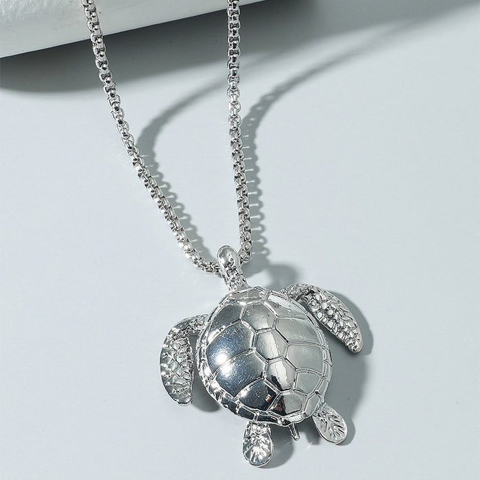 Wholesale Turtle Pendant Men Titanium Steel Necklace JDC-NE-ChengHan019