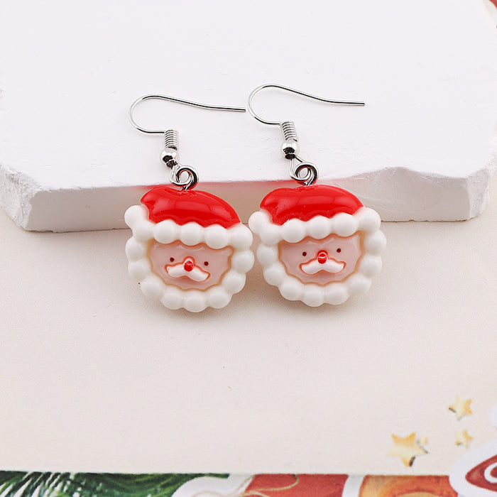 Wholesale Cute Cartoon Christmas Resin Earrings JDC-ES-Dagou001