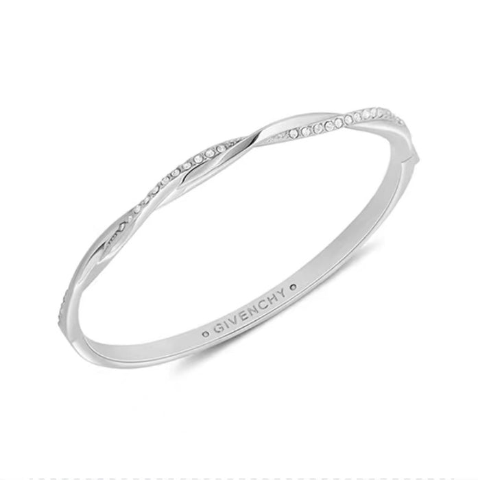 Wholesale Twisted bracelet with exquisite temperament, light luxury, versatile cross helix wave bracelet, simple and niche design