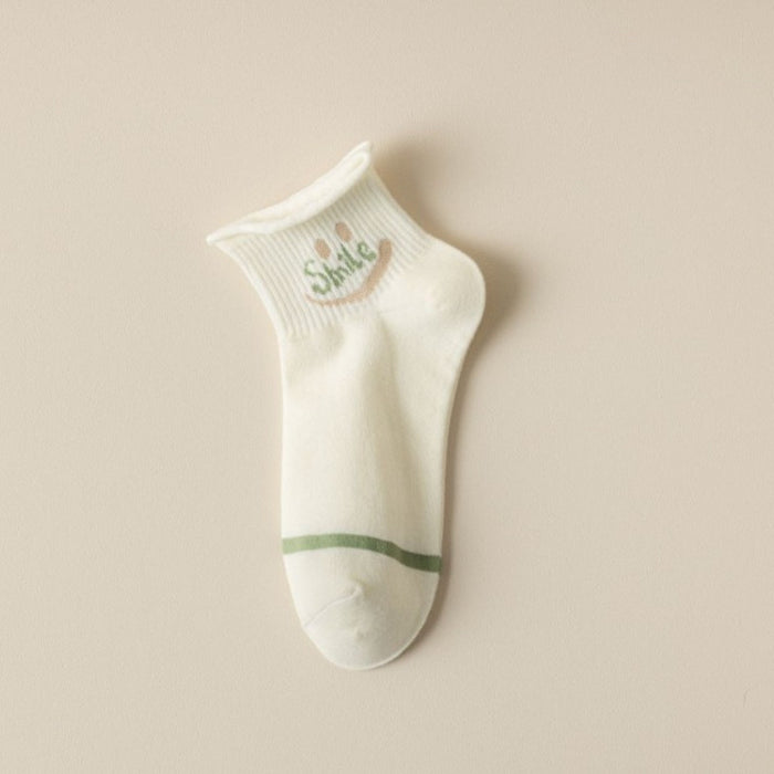 Wholesale Combed cotton short tube women's socks with new rolled edge and loose mouth socks