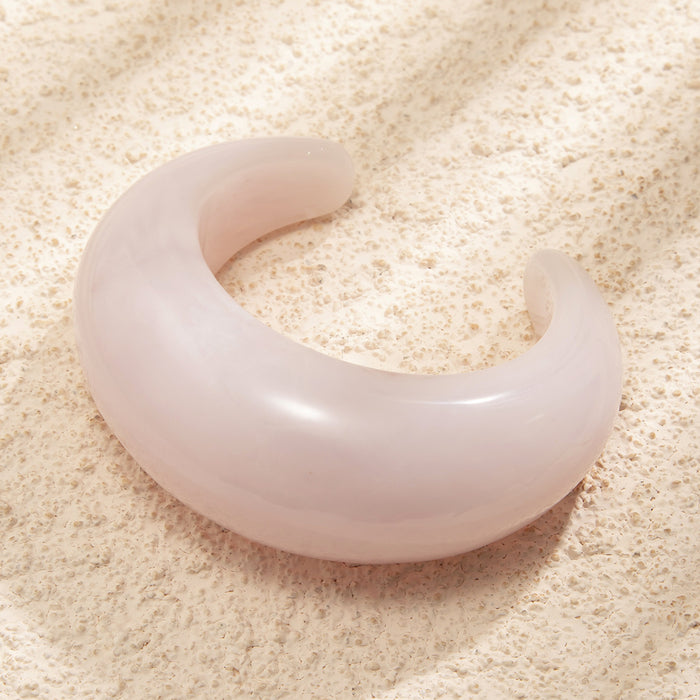 Wholesale Irregular Acrylic Bracelet with Fashionable Multi Color Curved Texture for Jewelry