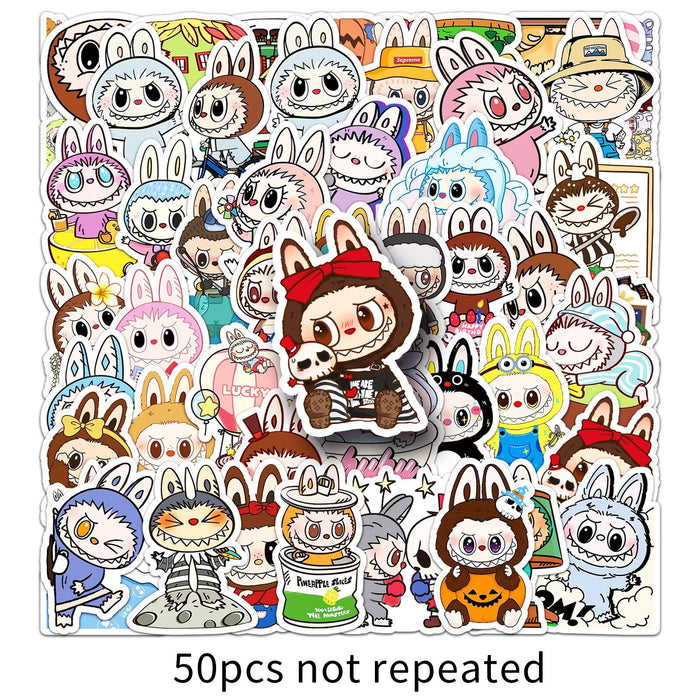 Wholesale 50pcs cute cartoon rabbit waterproof decorative mobile phone cup stickers