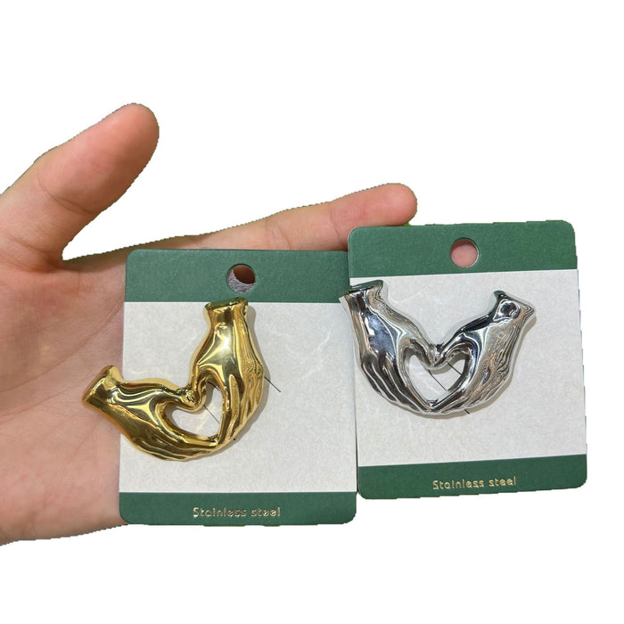 Wholesale Stainless Steel Irregular Brooch Fashion Versatile Design Pin Collar Accessories