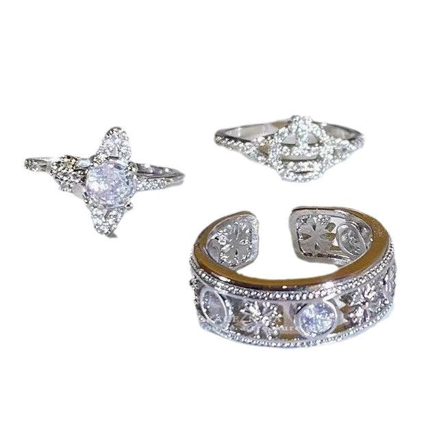 Wholesale Sparkling Diamond Planet Ring