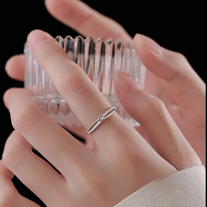 Wholesale Pure silver ring, light luxury niche design, fashionable ring