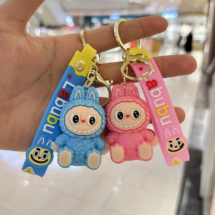 Wholesale Cartoon Sitting Keychain Cute Bucktooth Little Lamb Pendant Gift