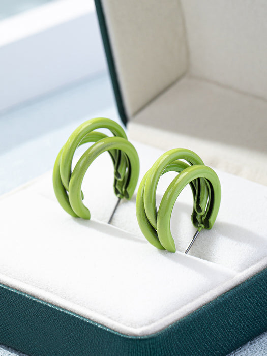 Wholesale Metal Cold Wind Big Ear Ring Earrings Diamond Earrings Women