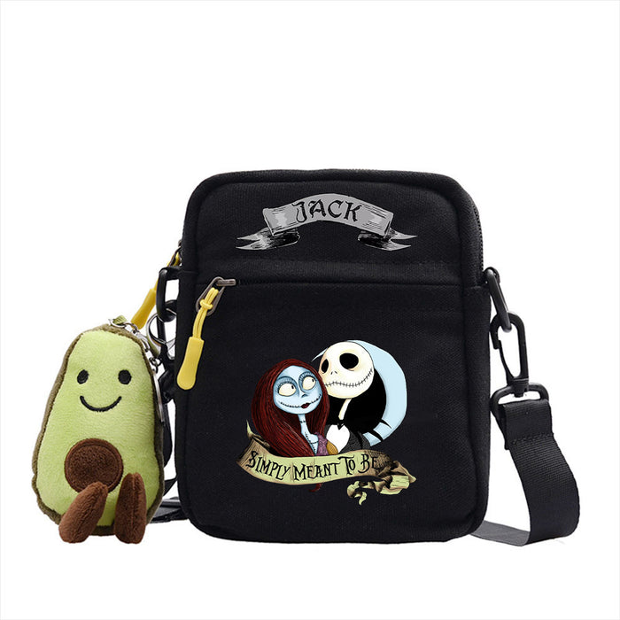 Wholesale Halloween Printed Pattern Canvas Crossbody Shoulder Bag JDC-SD-WuDuomei002