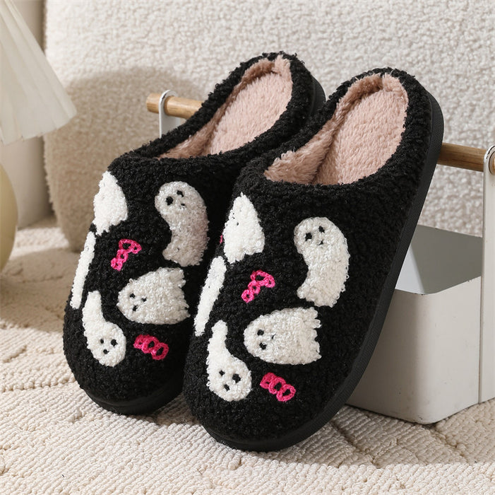 Wholesale Ghost cotton slippers women home indoor non-slip home  slippers winter