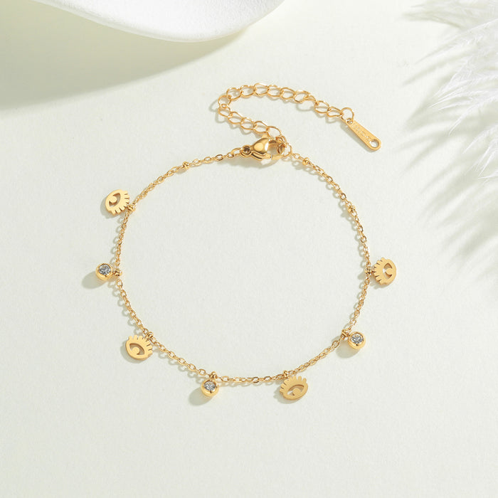 Wholesale 2pcs Star  Moon  Heart  Butterfly - Simple and High-End Titanium Steel Bracelet