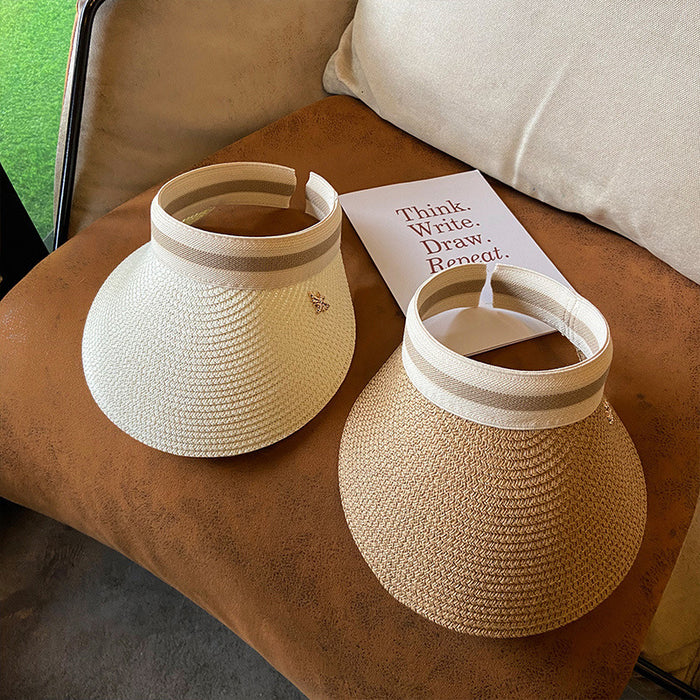 Wholesale Outdoor empty top duckbill hat, children's seaside beach, no top headband, sunshade and sun protection sun hat