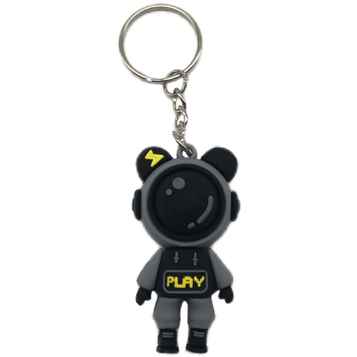 Wholesale Cartoon astronaut keychain 3D astronaut rainbow figurine pendant backpack pendant keychain accessory