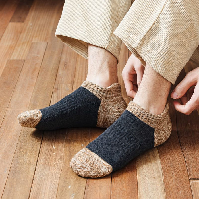 Wholesale Ship socks, short socks, thick fleece loop, sweat absorbing, outdoor hiking and running socks