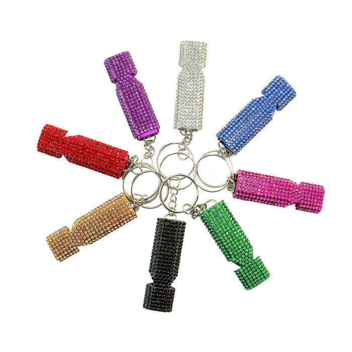 Wholesale Stylish Black Metal Whistle Keychain Compact Portable Car Key Accessory Bag Charm