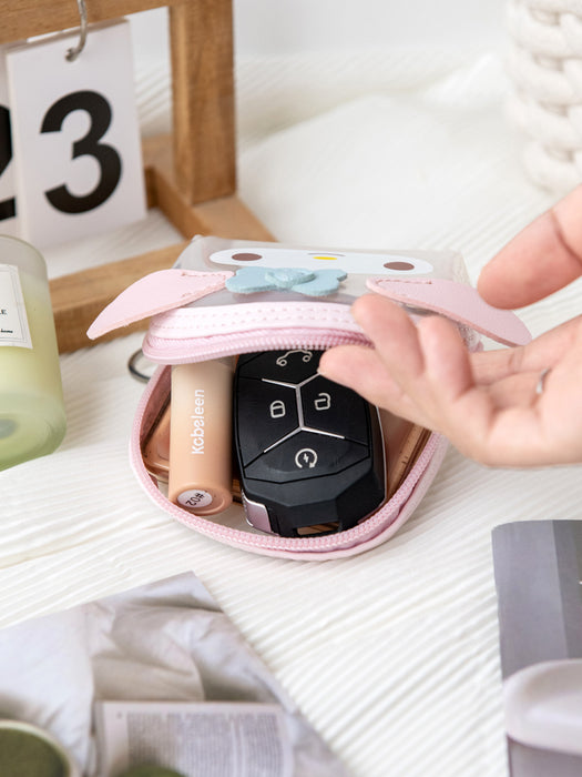 Wholesale Casual Transparent Jelly Anime Cartoon Coin Purse Earphone Storage Pouch