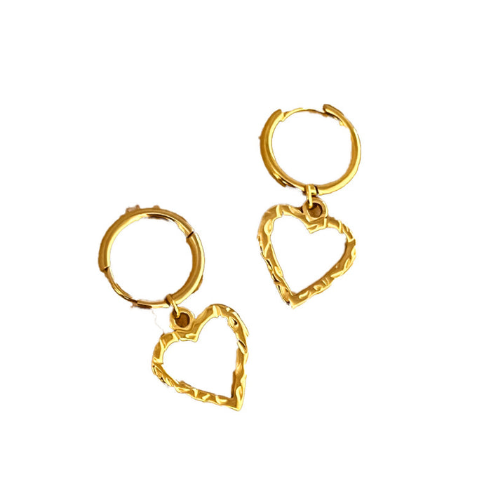 Wholesale Love Earrings Gold Titanium Steel Earrings JDC-ES-YiSeng003