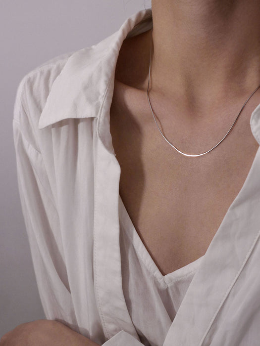 Wholesale  basic snake bone chain s925 sterling silver necklace simple all-match clavicle chain stackable