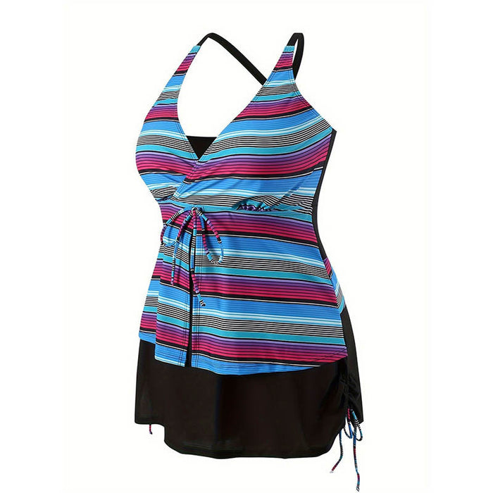 Wholesale Printed camisole plus size swimsuit for women, beach hot spring bikini swimsuit