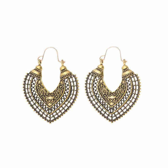 Wholesale Retro Bohemian Hollow Floral Earrings Set 3 Pairs Alloy Geometric Earrings