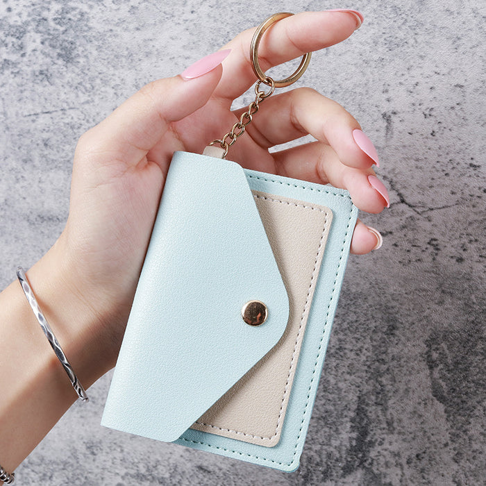 Wholesale Creative Fashion Small Card Bag Women's Candy Color Keychain Jewelry Student Bus Card Holder